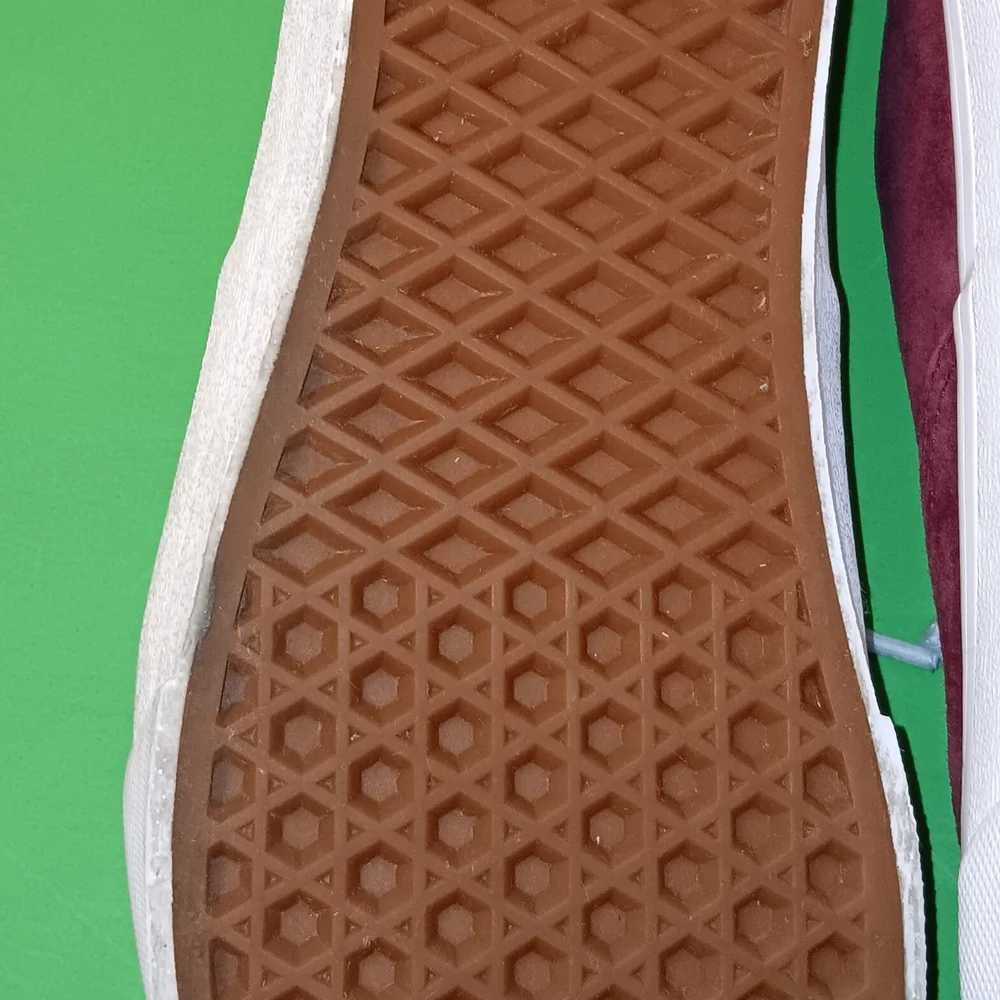Vans Maroon Canvas Low-Top Sneakers with White Soles
